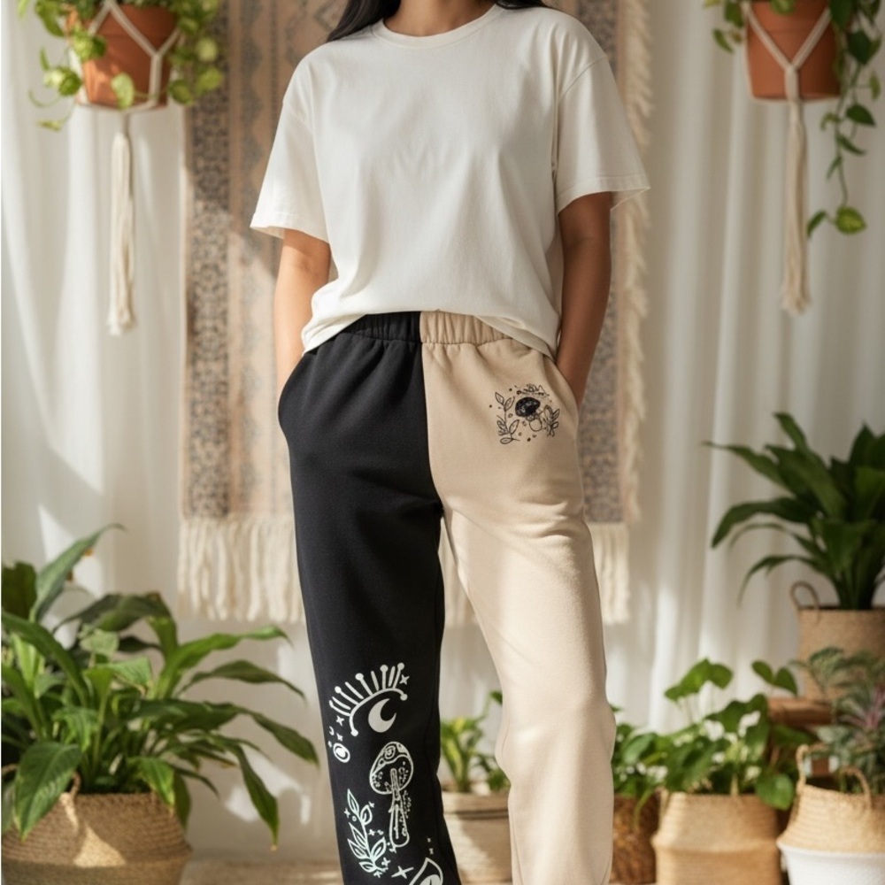 Black and Tan Women's Joggers